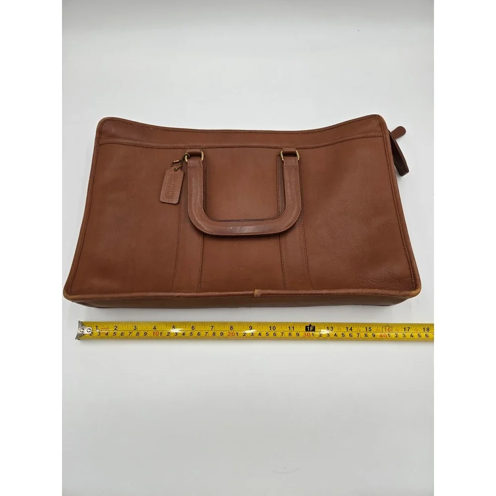 Vintage Coach Embassy Briefcase 5090‎ British Tan Leather Messenger Bag USA Made